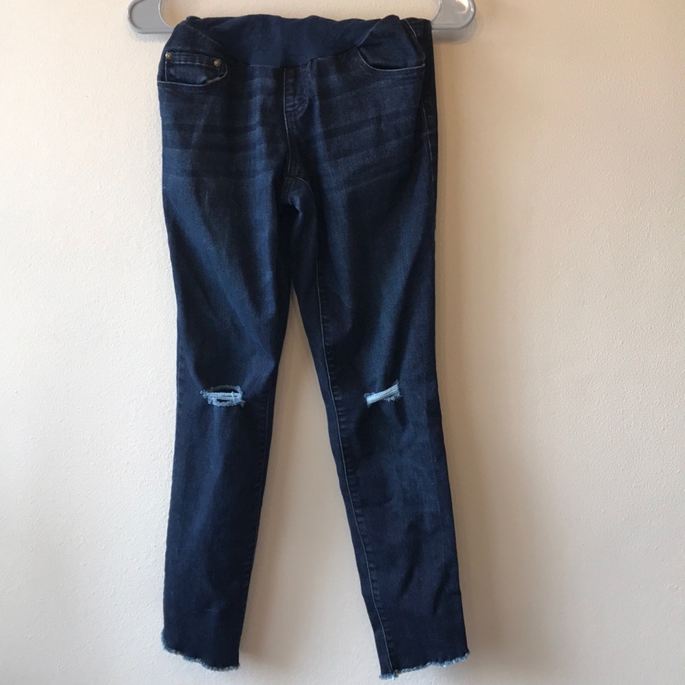 Jessica Simpson Maternity distressed dark jeans